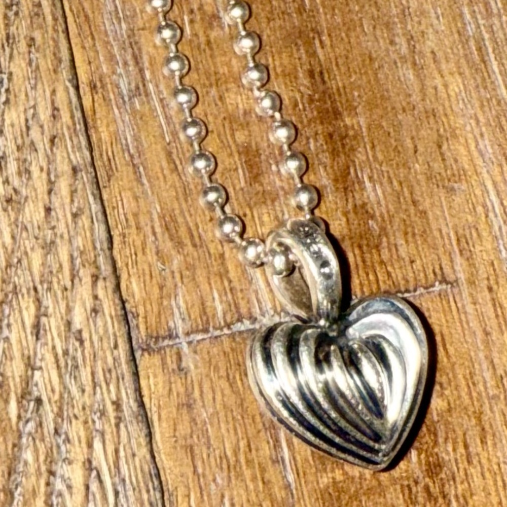 Lagos Silver Heart Pendant Necklace - Picture 5 of 5